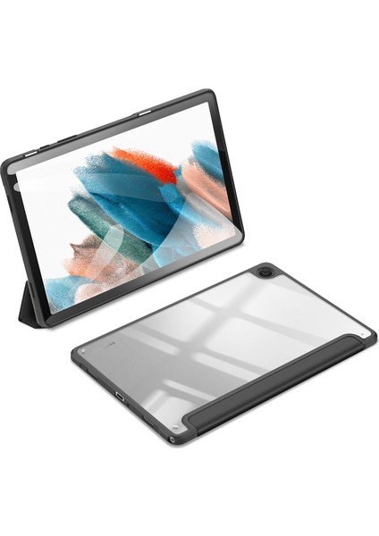 Samsung Galaxy Tab A9 Üç Katlı Stand Pu Deri Otomatik Uyandırma uyku Tablet Kılıfı (Yurt Dışından)