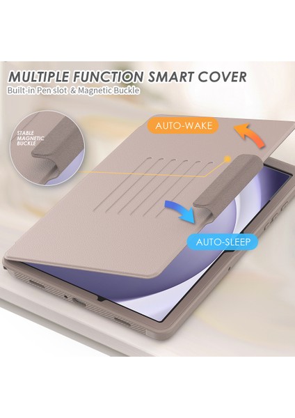 Samsung Galaxy Tab A9 SM X210 X216 X218 Kart Yuvası Deri Tablet Kılıfı (Yurt Dışından)