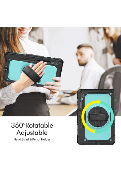 Samsung Galaxy Tab S8 Wi Fi 12 4 Inç (2022) Omuz Askısı mlı Pc Silikon Pet Ekran Koruyucu Kickstand Tablet Kılıfı (Yurt Dışından) fiyatları