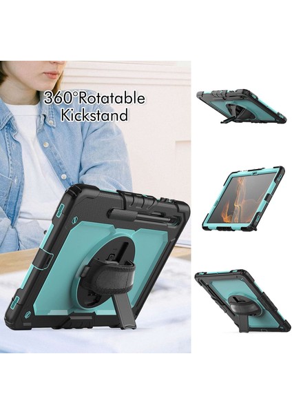 Samsung Galaxy Tab S8 Wi Fi 12 4 Inç (2022) Omuz Askısı mlı Pc Silikon Pet Ekran Koruyucu Kickstand Tablet Kılıfı (Yurt Dışından) modelleri