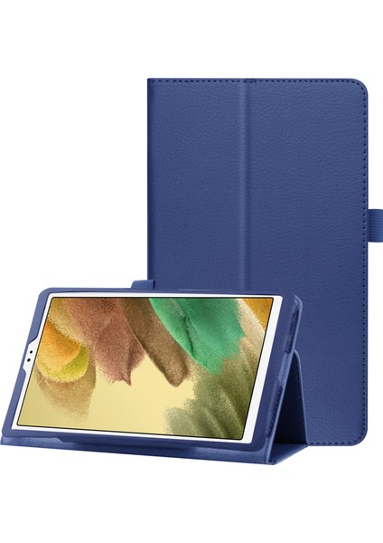 Hafif İnce Litchi Doku Pu Deri Folyo Samsung Galaxy Tab A7 Lite 8.7 Inç Standı Tablet Kılıfı (Yurt Dışından)