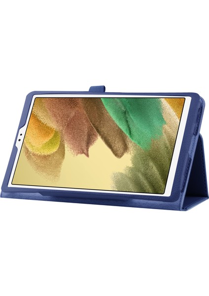 Hafif İnce Litchi Doku Pu Deri Folyo Samsung Galaxy Tab A7 Lite 8.7 Inç Standı Tablet Kılıfı (Yurt Dışından)
