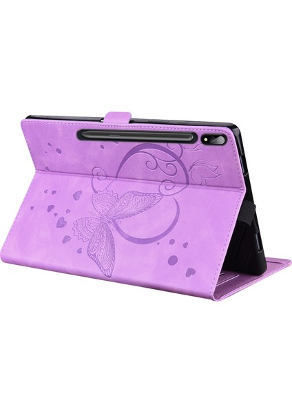 Samsung Galaxy Tab S9 Fe s9 s8 s7 Pu Deri Baskılı Çevirme Kart Yuvaları Kalem Tutucu Standı Tablet Kılıfı (Yurt Dışından)
