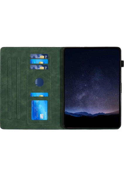 Samsung Galaxy Tab A 10.1 (2016) T580 Kart Tutucu Yapı Taşları Baskılı Tablet Kılıfı (Yurt Dışından)