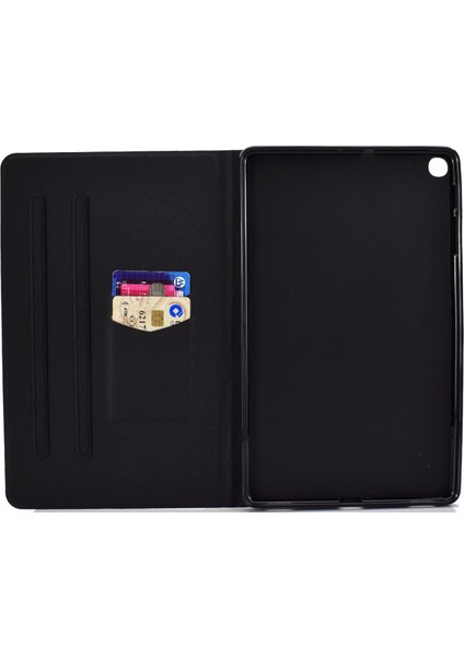 Samsung Galaxy Tab A 10.1 (2019) SM T510 SM T515 LOVE Heart Parıltılı Desenli Desen Baskı Kart Yuvaları Standı Deri Tablet Kılıfı (Yurt Dışından)