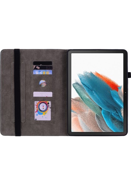 Samsung Galaxy Tab A9 Pu Deri Künye Kart Tutucu Tablet Kılıfı (Yurt Dışından)