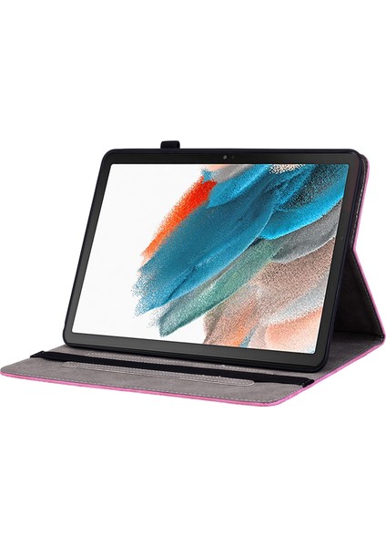 Samsung Galaxy Tab A9 Pu Deri Künye Kart Tutucu Tablet Kılıfı (Yurt Dışından)