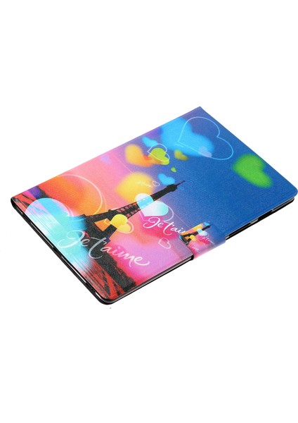 Samsung Galaxy Tab A9 Desen Baskı Kartı Yuvaları Kule Tablet Kılıfı (Yurt Dışından)