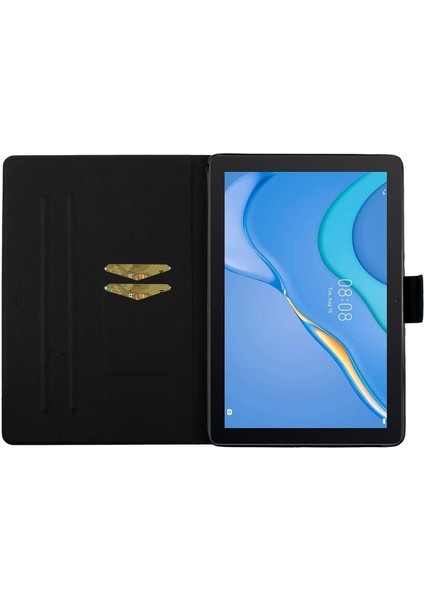 Samsung Galaxy Tab A9 Desen Baskı Kartı Yuvaları Kule Tablet Kılıfı (Yurt Dışından)