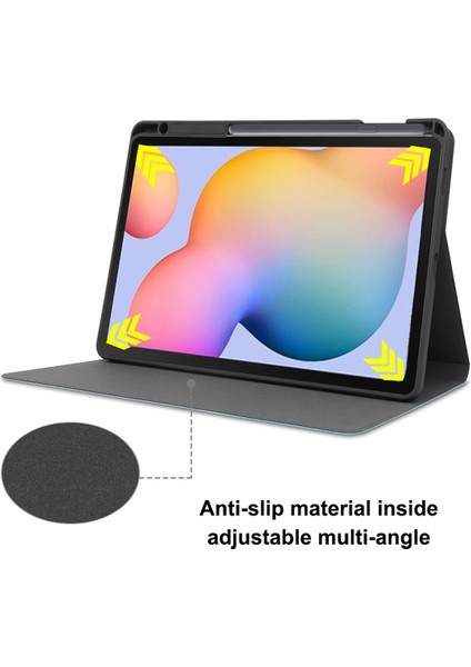 Galaxy Tab S6 Lite (2020) P615 P610 (2022 2024) Pu Tpu Standı Kalem Yuvası Tablet Kılıfı (Yurt Dışından)