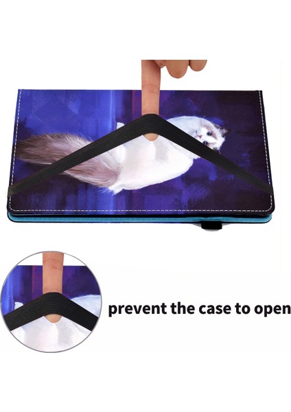 Elastik Bant Desen Baskı Standı Kart Tutucu Samsung Galaxy Tab A7 Lite 8.7 Inç SM T220 (WI FI) SM T225 CAT Tablet Kılıfı (Yurt Dışından) fiyatları