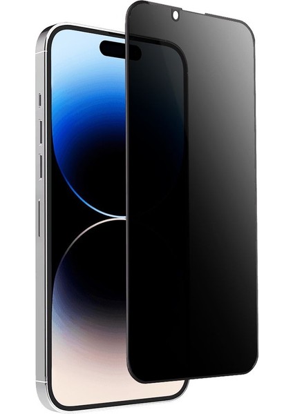 iPhone 14 Hayalet Privacy Gizli Cam Ekran Koruyucu Siyah