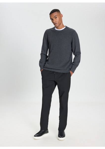 Bisiklet Yaka Standart Antrasit Melanj Erkek Kazak ACE492510286_TRIKO Bısıklet Yaka fiyatları