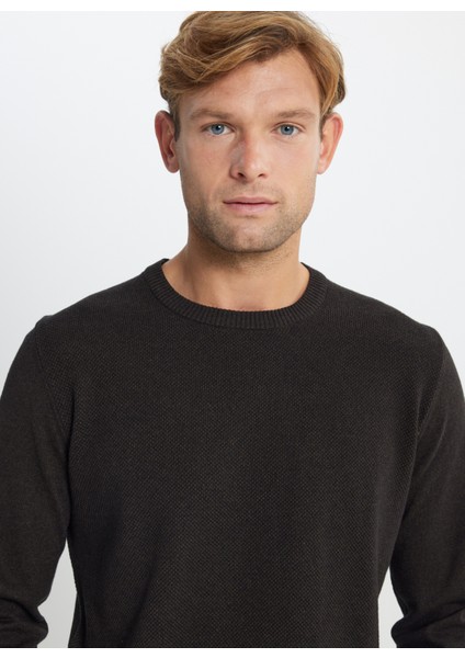 Bisiklet Yaka Standart Kahve Erkek Kazak ACE492510286_TRIKO Bısıklet Yaka fırsatları