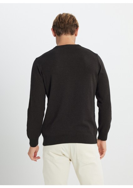 Bisiklet Yaka Standart Kahve Erkek Kazak ACE492510286_TRIKO Bısıklet Yaka indirimleri