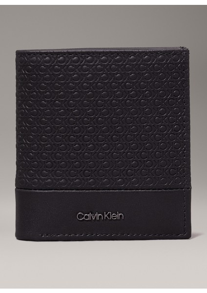 Calvin Klein Siyah Erkek Cüzdan Nano Mono Trıfold 6cc W/coın