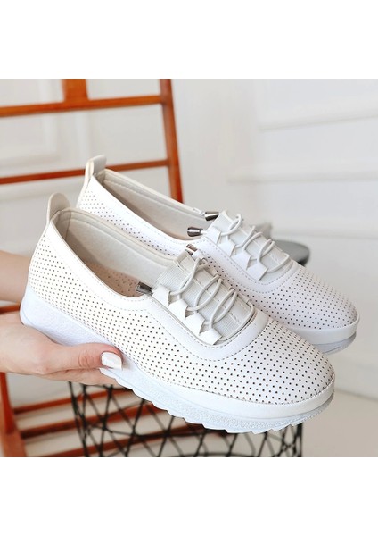 Hooset Beyaz Cilt Babet Ayakkabı fırsatları