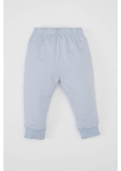 Kız Bebek 2'li Takım Bisiklet Yaka Baskılı Sweatshirt Jogger Eşofman Altı D0814A524AU