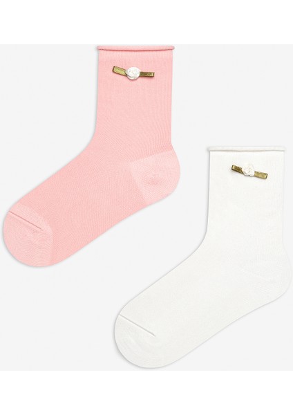 Kız Çocuk Vintage Rose Çok Renkli 2li Soket Çorap
