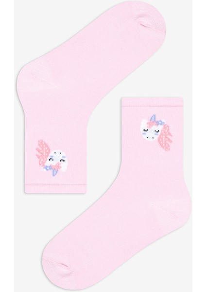 Kız Çocuk Prety Unicorn 4lü Çok Renkli Soket Çorap