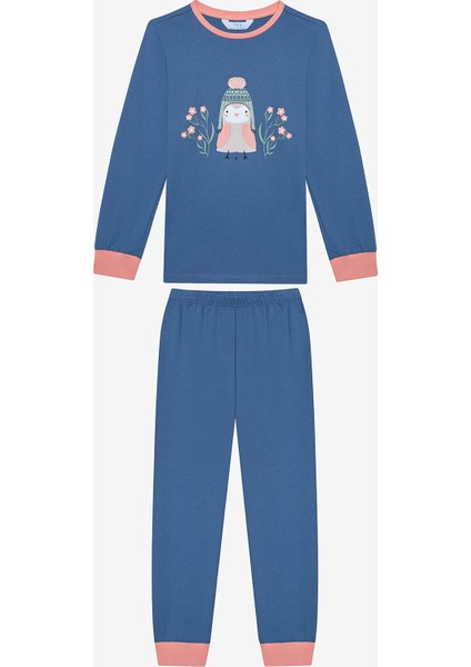 Kız Çocuk Woodland 2li Çok Renkli Pijama Takımı