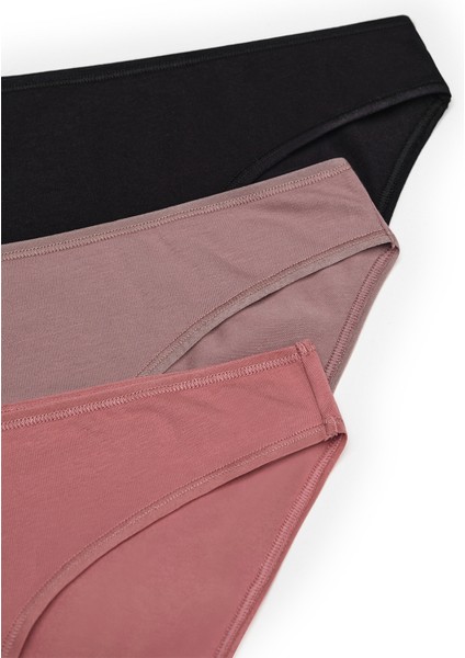 Earth Tones 3lü Çok Renkli Slip Külot