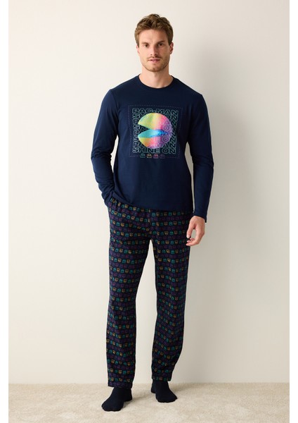 Pacman Çok Renkli Pantolon Pijama Takımı