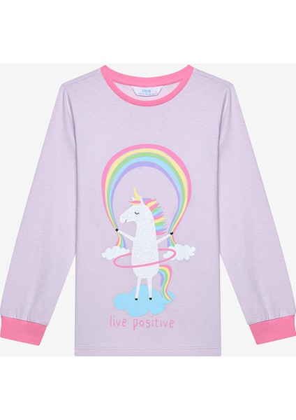 Kız Çocuk Playful Unicorn 2li Çok Renkli Pijama Takımı