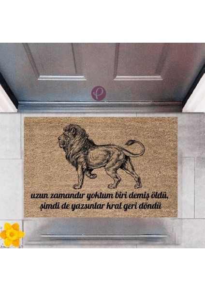 Kapı Önü Paspası Dekoratif Dijital Baskı Kral Geri Döndü P 2379