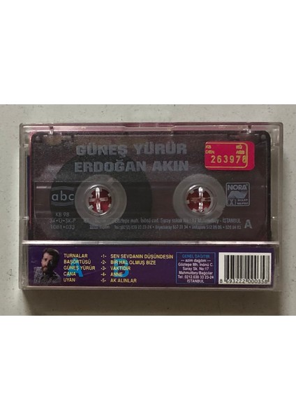Erdoğan Akın Güneş Yürür Kaset (Orjnal Dönem Baskı Kaset)