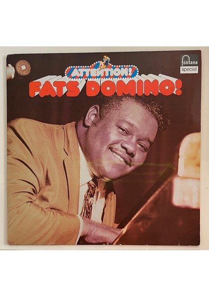 Fats Domino Attention Plak (Orinal Dönem Baskı)