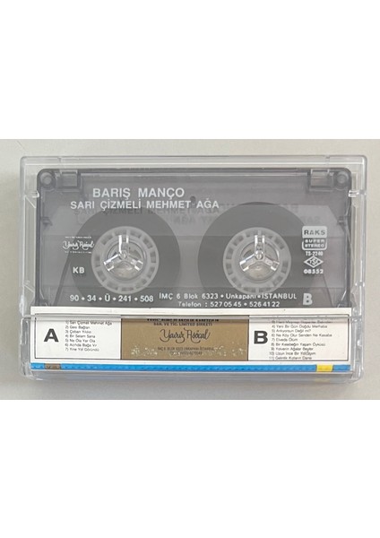 Barış Manço Sarı Çizmeli Mehmet Ağa Kaset (Orjinal Dönem Baskı)