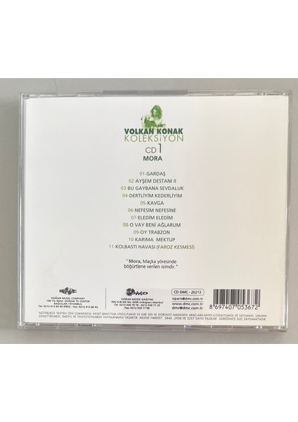 Volkan Konak Koleksiyon 1 Mora CD (Orjnal Dönem Baskı Cd)