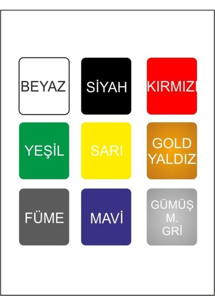 Mcem Store Isteğe Bağlı Arka Cam Özel Yazı Oto Sticker