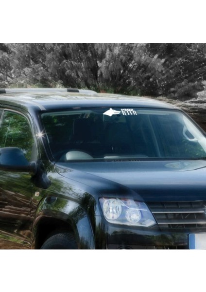 Göktürkçe Türk Yazılı Kurt Transfer Sticker Etiket 17*5 cm modelleri