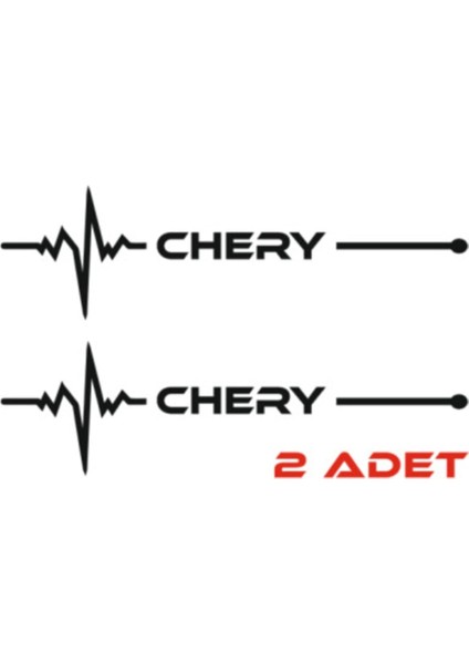 Chery Için Uyumlu Aksesuar Nabız Sticker Siyah 30*8 cm