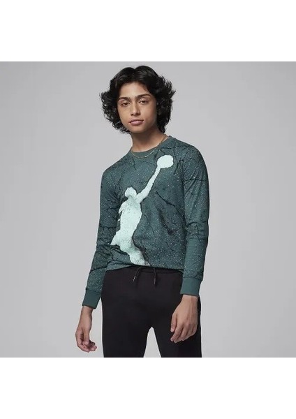 Jdb Jumpman Cement Ls Tee Erkek Jordan Sweat 95D376-EI8