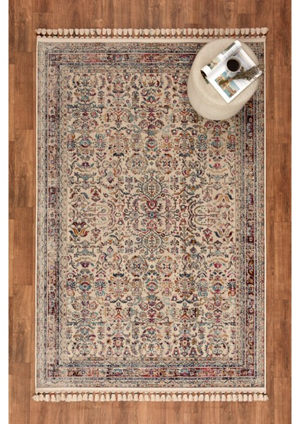 Kaşmir Halı 7/24 Kilim ve Jüt  Rose 100X200 cm