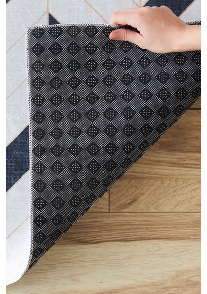 Sare By Kaşmir Halı Tile Yıkanabilir Kaymaz Taban 100X300 cm Salon Mutfak Halısı Yolluk Kilim