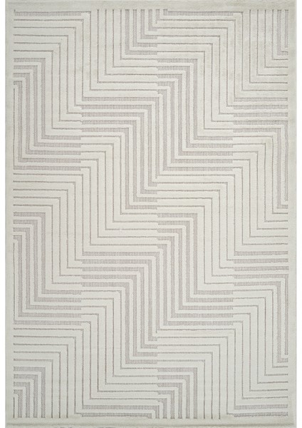 7/24 Iskandinav Corner Beyaz 120X180 cm Salon Mutfak Halısı Yolluk Kilim