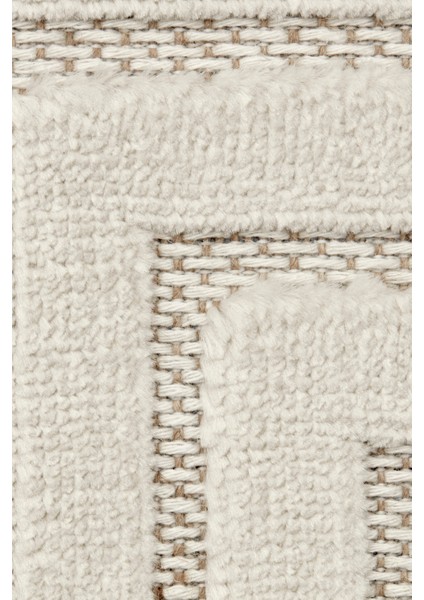 7/24 Iskandinav Corner Beyaz 120X180 cm Salon Mutfak Halısı Yolluk Kilim