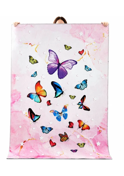 Kaşmir Halı Dekoratif Art Çocuk/Genç ButterFly Glam 80x150 cm