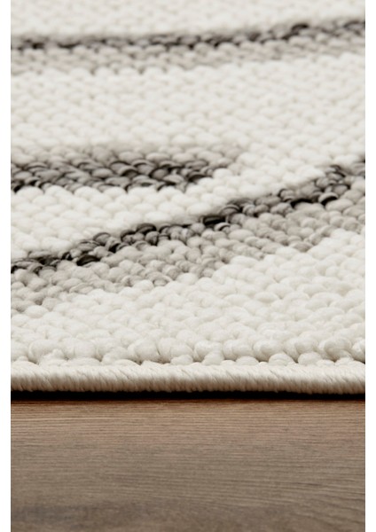 7/24 Iskandinav Elegance Napoli Gri 120X180 cm Salon Mutfak Halısı Yolluk Kilim