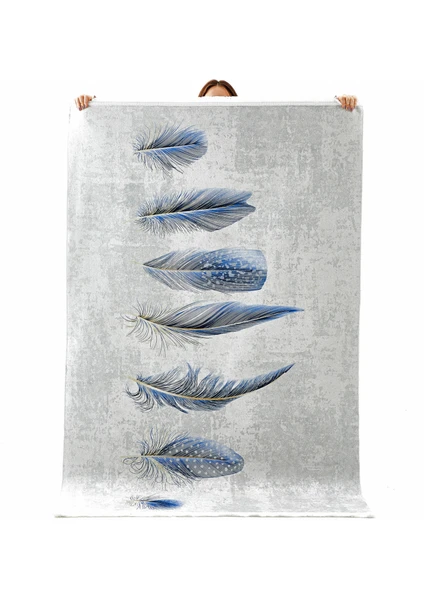 Kaşmir Halı Dekoratif Art Mutfak Feather 80x150 cm