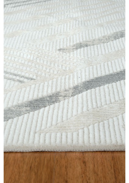 7/24 Elegante Lumina Grey 120X180 cm Salon Mutfak Halısı Yolluk Kilim