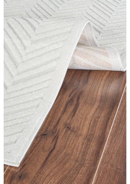 7/24 Sierra Almeria Krem 100X300 cm Salon Mutfak Halısı Yolluk Kilim