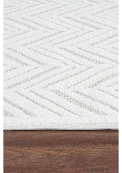7/24 Sierra Almeria Krem 100X300 cm Salon Mutfak Halısı Yolluk Kilim