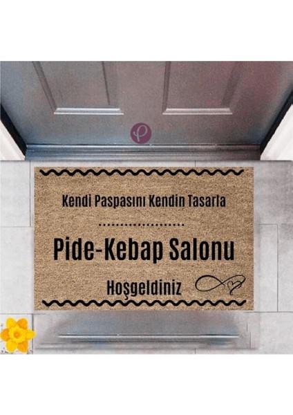 Kapı Önü Paspası Dekoratif Dijital Baskı Pide Kebap Salonu P 2553