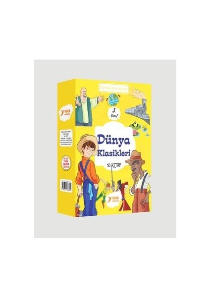 Dünya Klasikleri 3.Sınıf Hikaye Seti 10 Kitap Her Biri 64 Sayfa