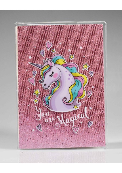 Magıcal Unıcorn Pembe Simli Defter
